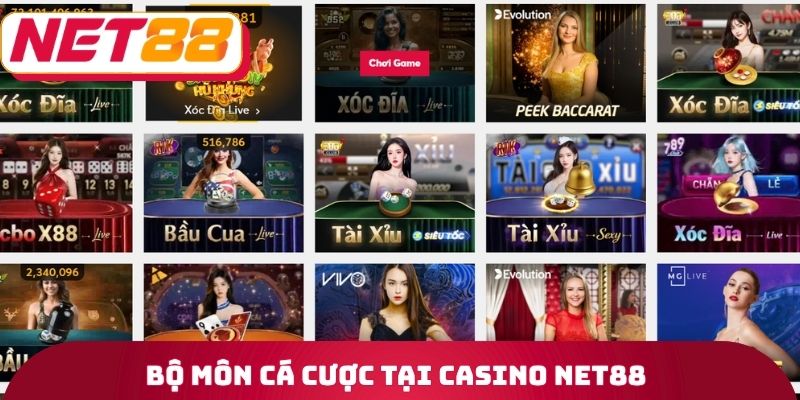 Casino Net88 - Tham Gia Cá Cược Ở Đa Dạng Bộ Môn Khác Nhau 2 Bộ môn cá cược tại Casino Net88