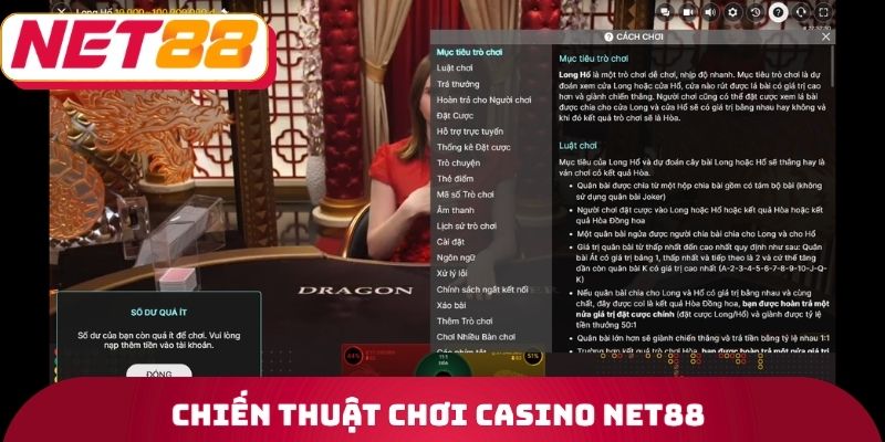 Casino Net88 - Tham Gia Cá Cược Ở Đa Dạng Bộ Môn Khác Nhau 3 Chiến thuật chơi Casino Net88